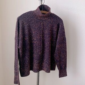 French Connection Plum sz S Sweater in Speckled Purple EUC gorpcore cabincore